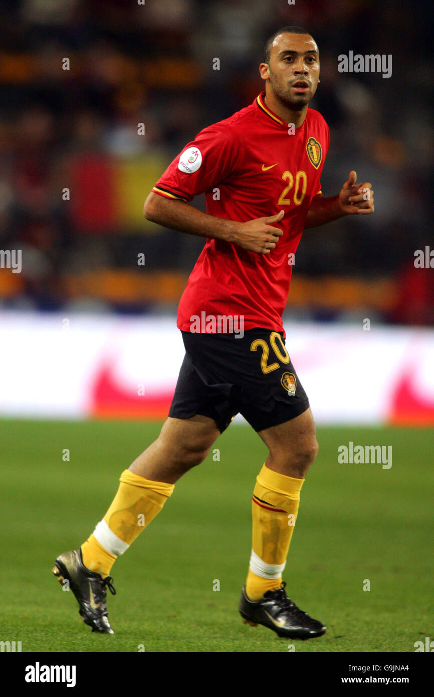 Soccer - Championnat d'Europe UEFA 2008 Qualifications - Groupe A - Belgique / Azerbaïdjan - Stade Constant Vanden Stock Banque D'Images