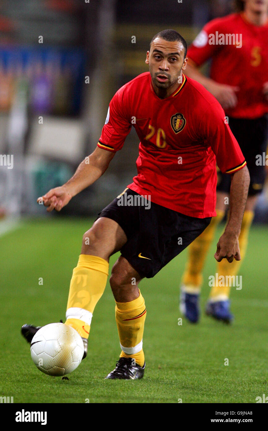 Soccer - Championnat d'Europe UEFA 2008 Qualifications - Groupe A - Belgique / Azerbaïdjan - Stade Constant Vanden Stock Banque D'Images