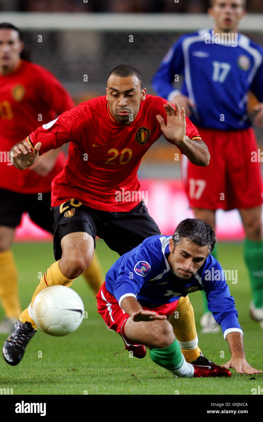 Soccer - Championnat d'Europe UEFA 2008 Qualifications - Groupe A - Belgique / Azerbaïdjan - Stade Constant Vanden Stock Banque D'Images