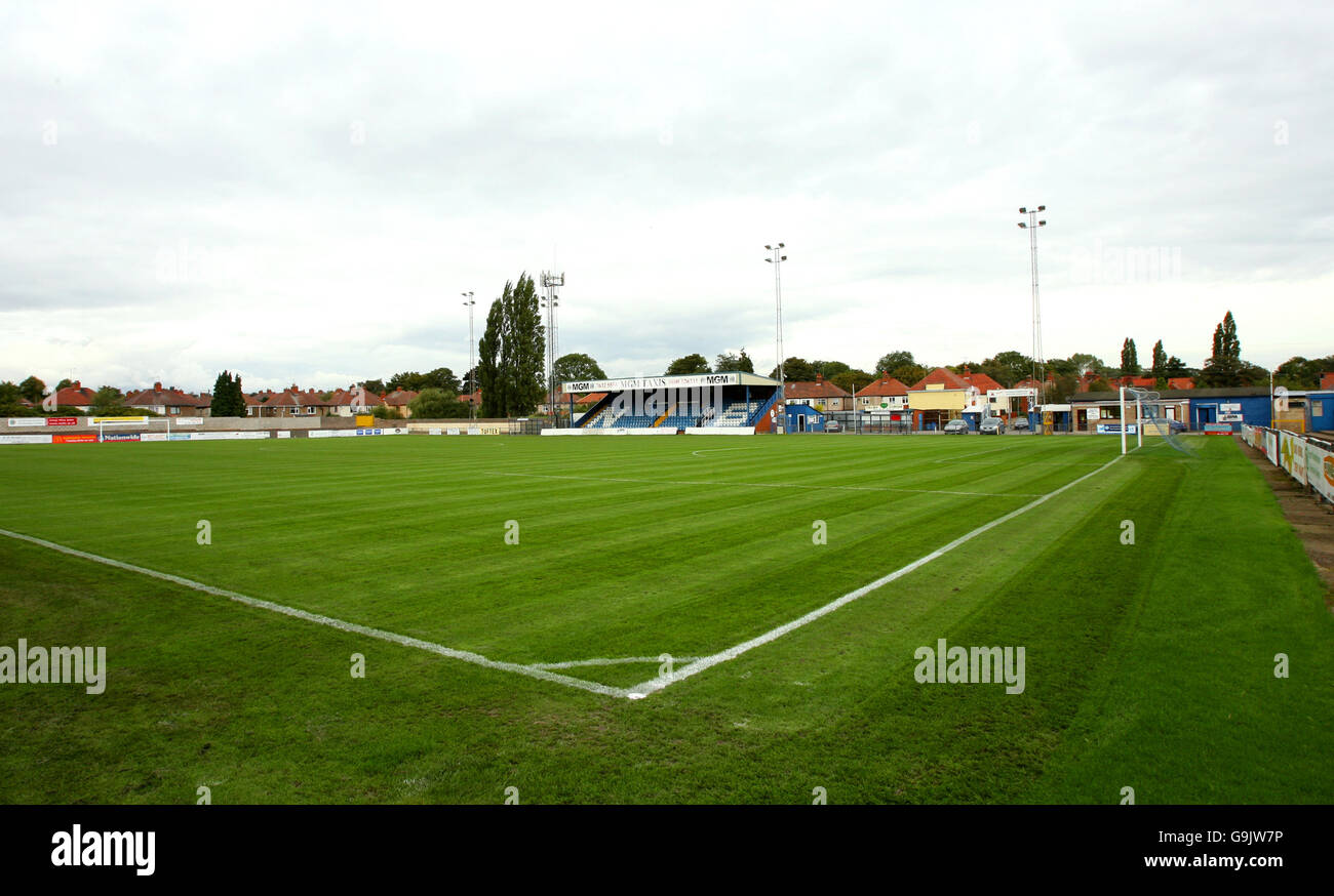 Stades de football. Manor Park, demeure de Nuneaton Borough Banque D'Images