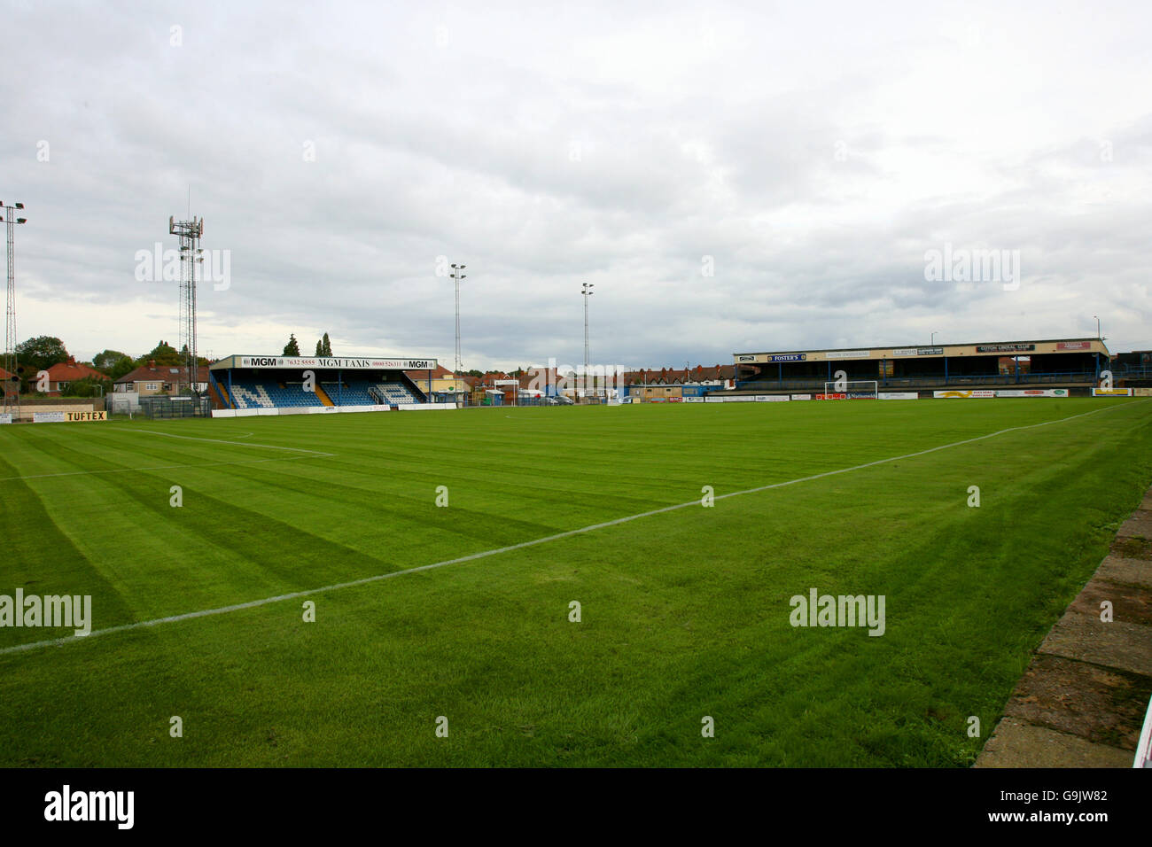 Stades de football. Manor Park, demeure de Nuneaton Borough Banque D'Images