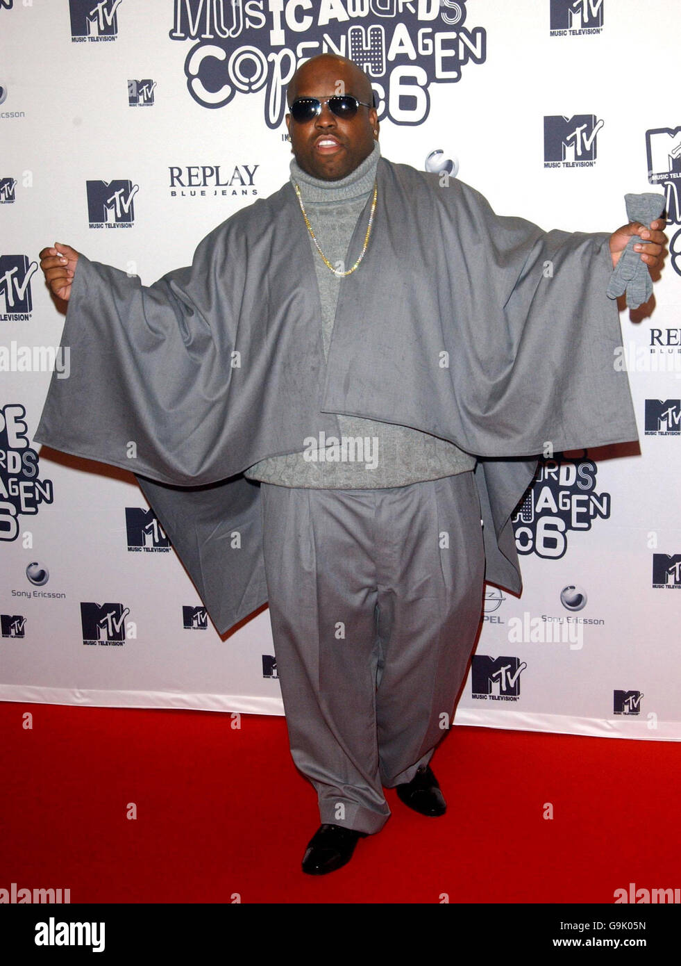 AP OUT CEE-Lo de Gnarls Barkley arrive pour les MTV Europe Music Awards à Copenhague, Danemark. Banque D'Images