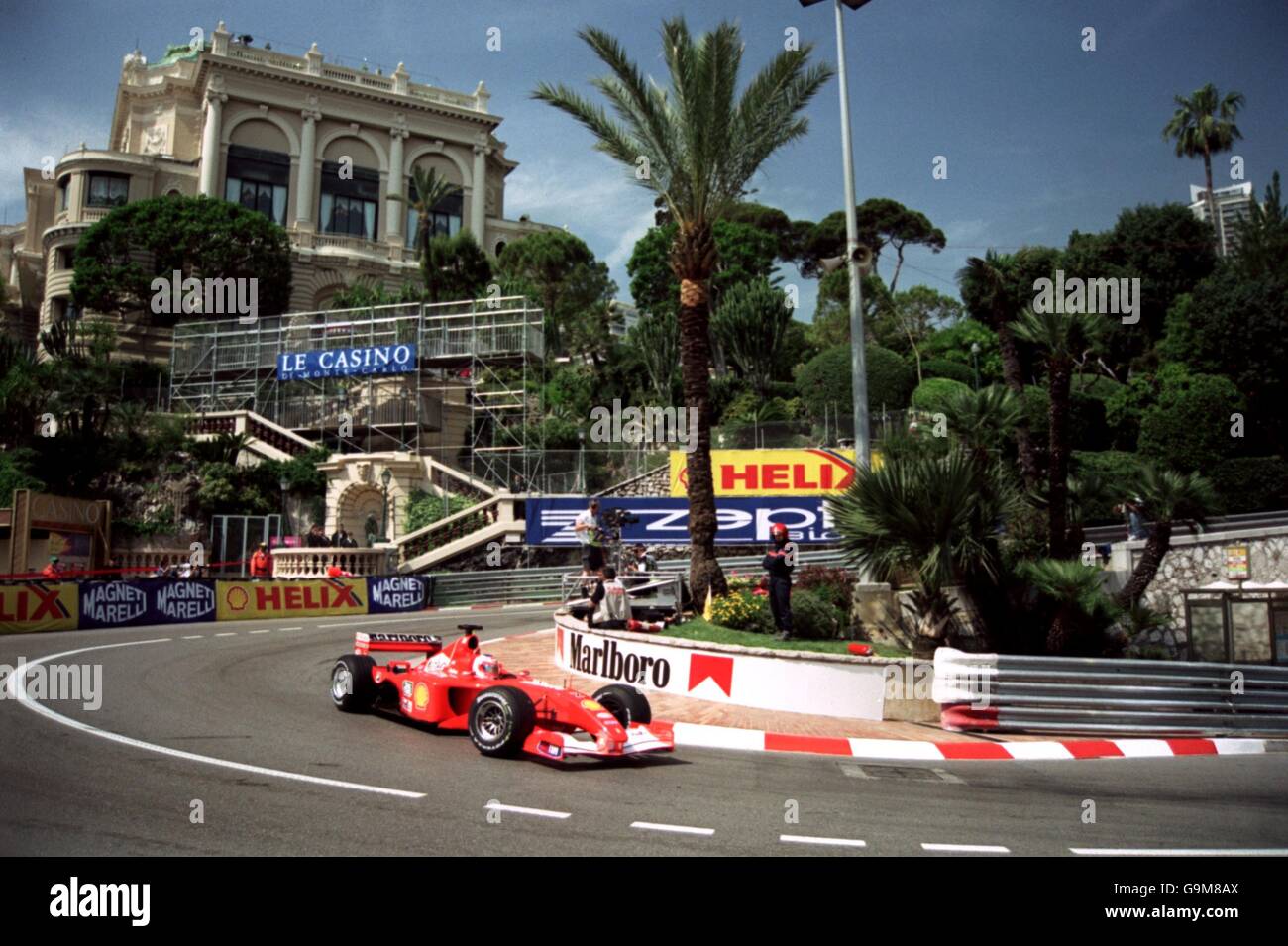 Course automobile Formula One - Grand Prix de Monaco - Aperçu. Rubens Barrichello pendant la pratique à Monaco Banque D'Images