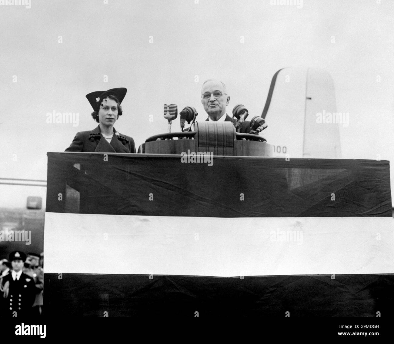Le président Truman et Priness Elizabeth Banque D'Images