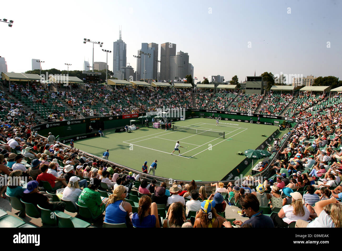 Vue générale de l'Open d'Australie - Margaret court Arena à Melbourne Park, Melbourne, Australie. Banque D'Images