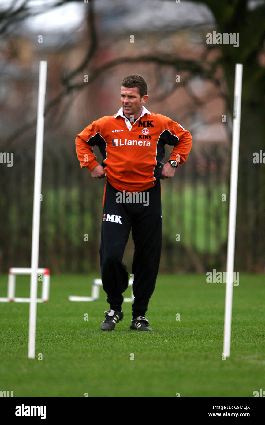 Football - Charlton Athletic Training - Sparrows Lane Banque D'Images