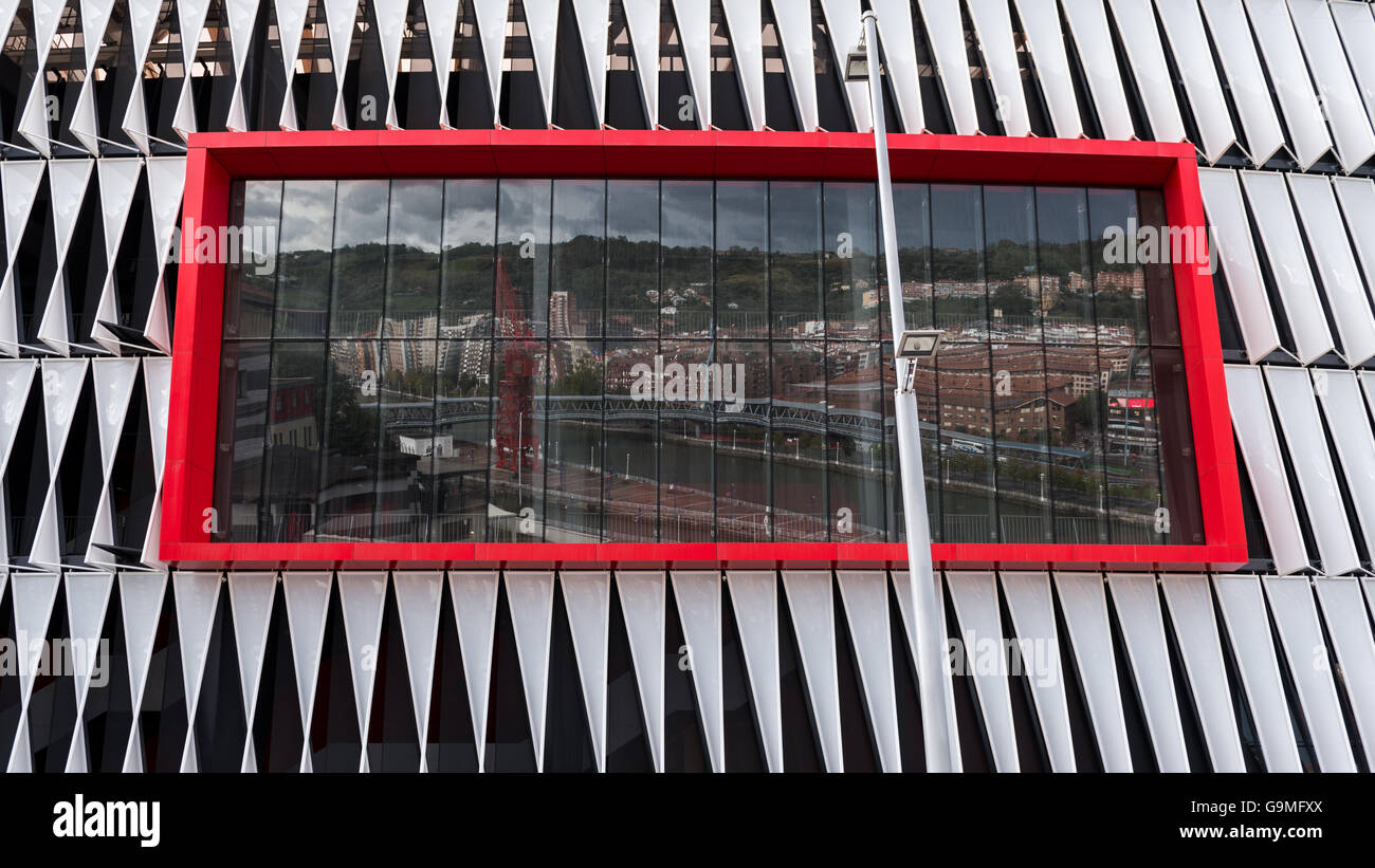 Vue détaillée de l'stade de football San Mames à Bilbao Banque D'Images