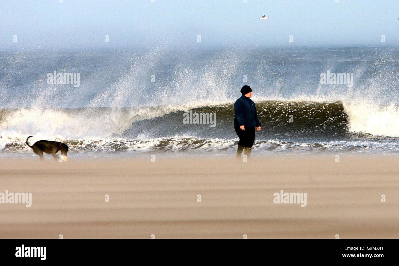 Gales et les inondations provoquent le chaos dans l'UK Banque D'Images