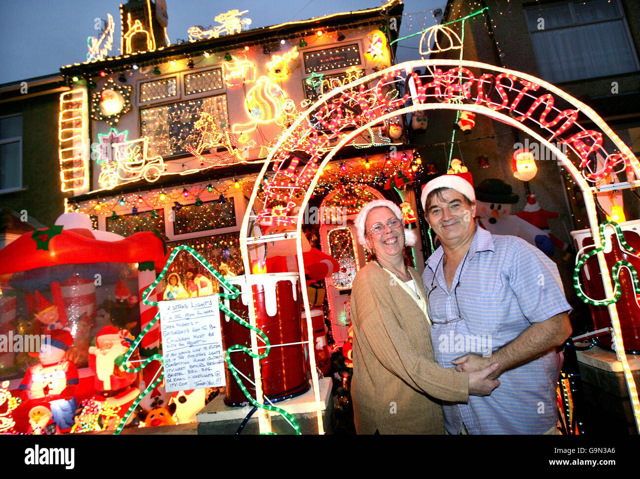 Les lumières de Noël Banque D'Images