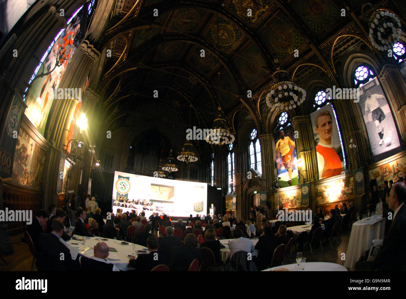 Soccer - PFA - Lancement du centenaire de l'Hôtel de ville de Manchester Banque D'Images