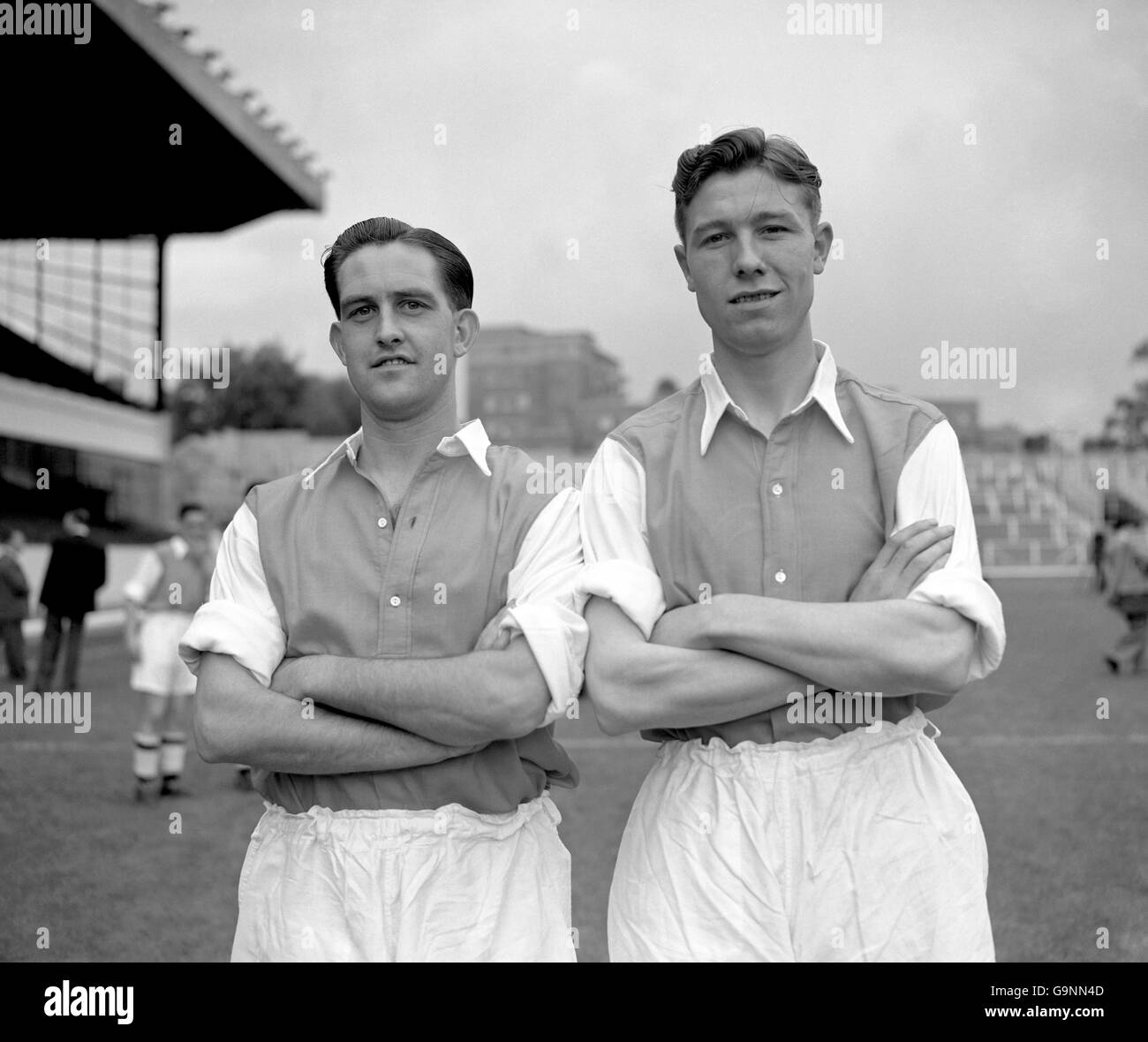 Soccer - Dave Bowen et Peter Tilley - Banque D'Images