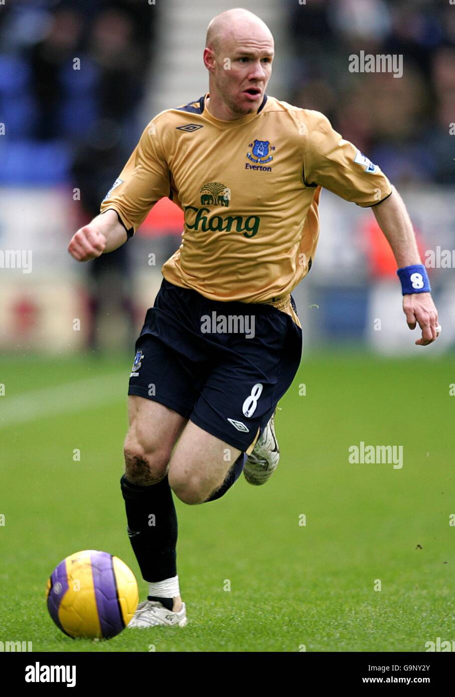 Soccer - FA Barclays Premiership - Wigan Athletic v Everton - The JJB Stadium.Andrew Johnson, Everton Banque D'Images