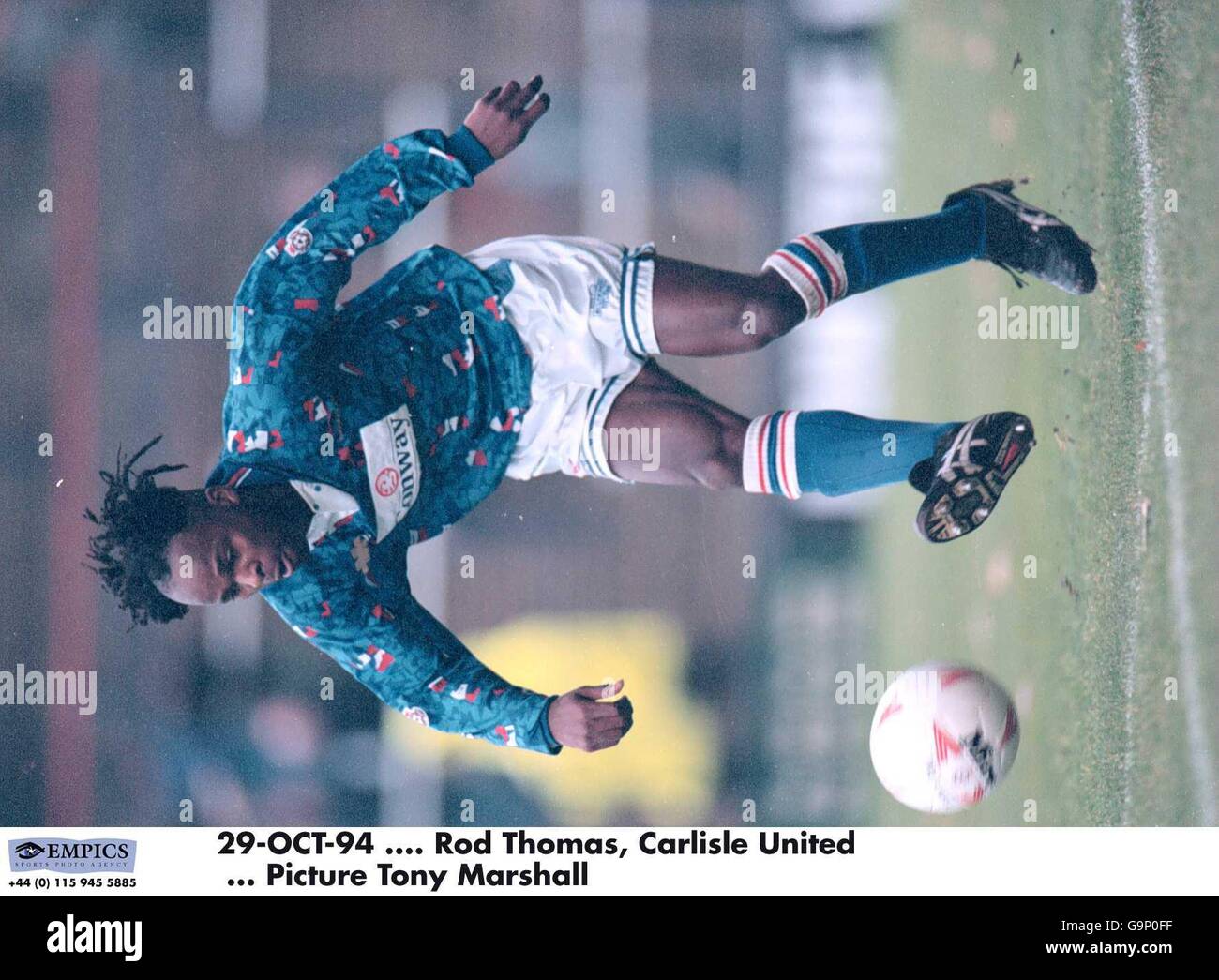 Soccer - Endsleigh League Division 2 - Fulham v Carlisle United - Craven Cottage. 29-OCT-94. Football anglais. Rod Thomas, Carlisle United Banque D'Images