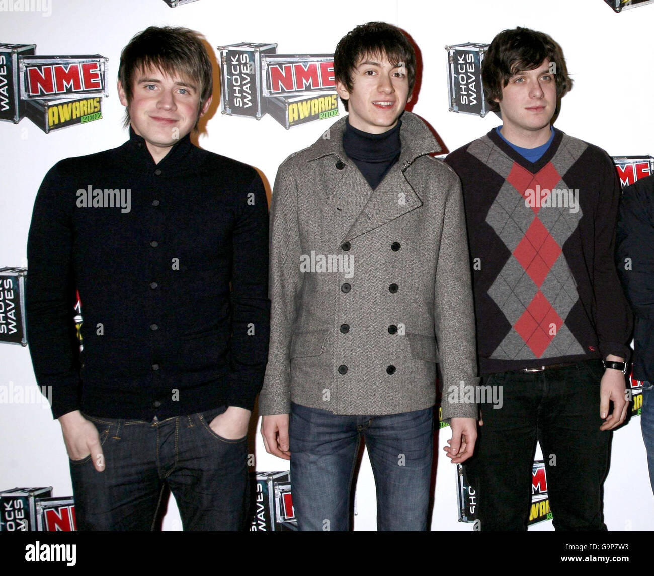 Arctic Monkeys arrive pour les NME Awards 2007 au Hammersmith Palais à l'ouest de Londres. Banque D'Images Arctic Monkeys arrive pour les NME Awards 2007 au Hammersmith Palais à l'ouest de Londres. Banque D'Images