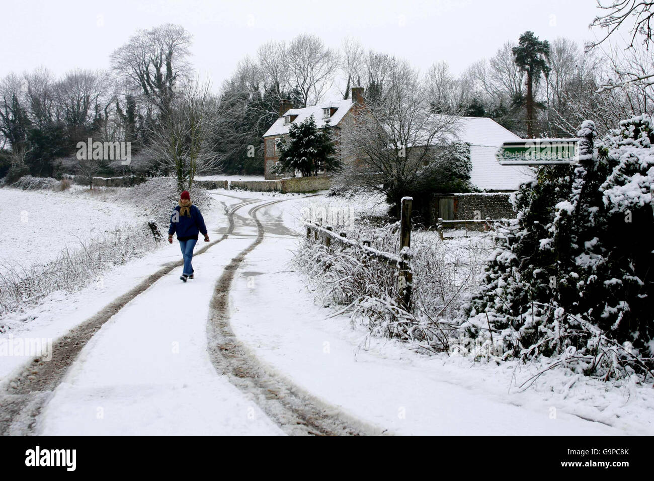 Les fortes chutes de neige à travers le Royaume-Uni Banque D'Images