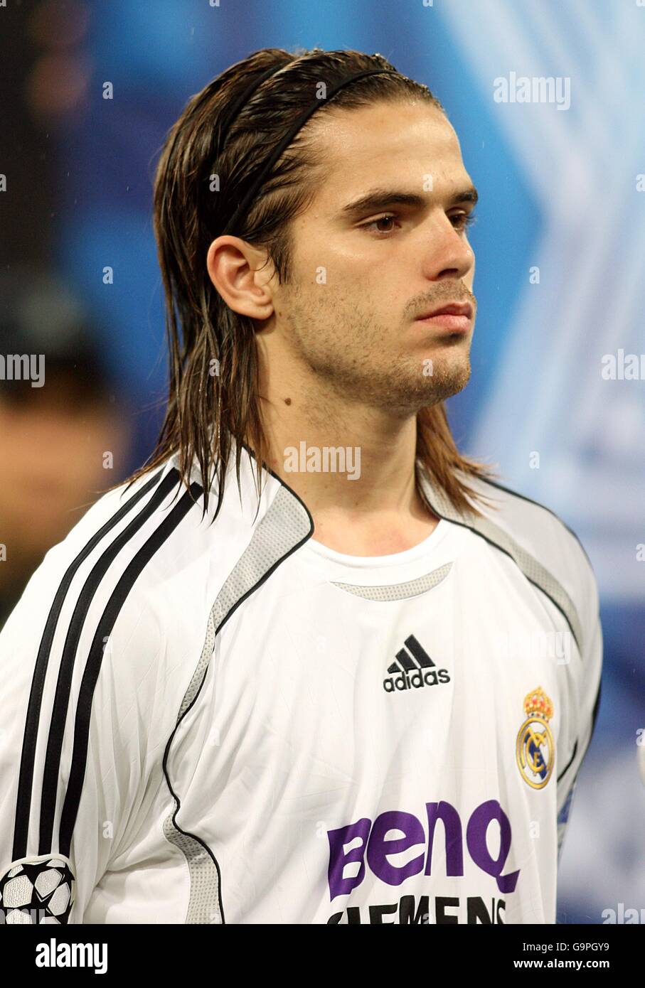 Football - UEFA Champions League - Premier Knockout Round - Premier Leg - Real Madrid / Bayern Munich - Santiago Bernabeu. Fernando Gago, Real Madrid Banque D'Images