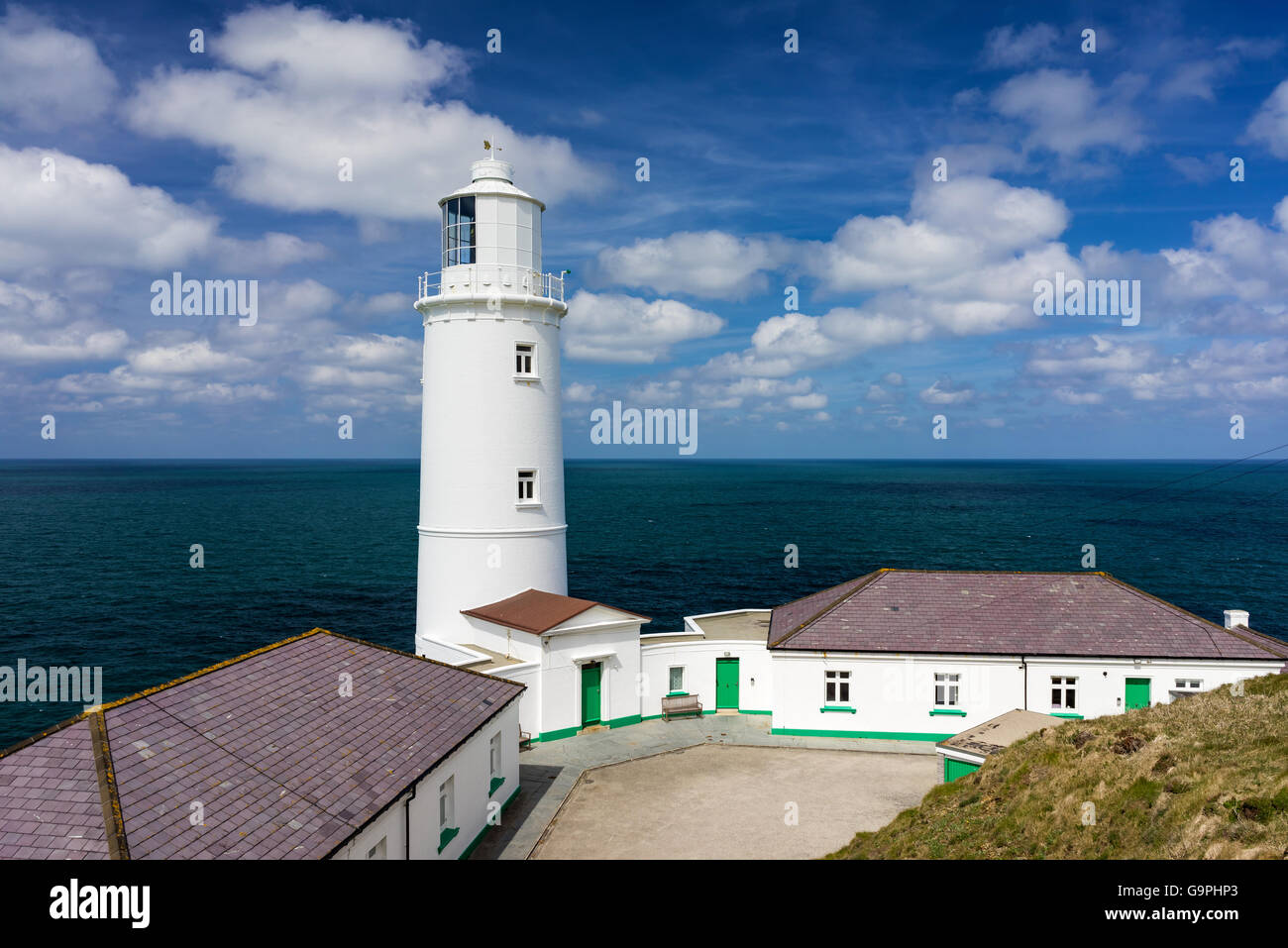 1847 Le phare de Trevose Head près de Padstow Cornwall England UK Europe Banque D'Images