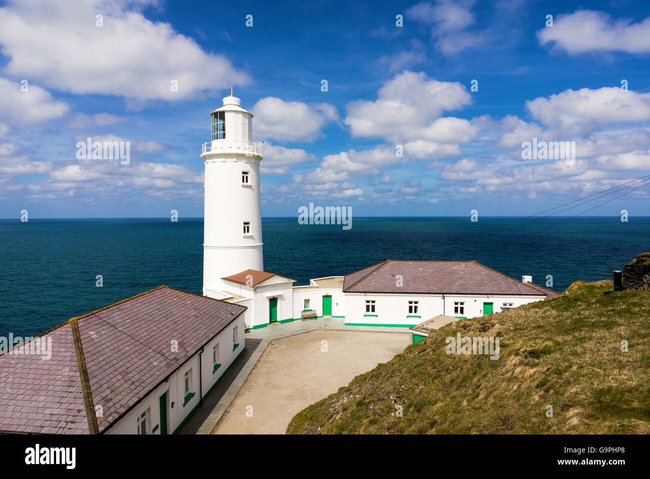 1847 Le phare de Trevose Head près de Padstow Cornwall England UK Europe Banque D'Images