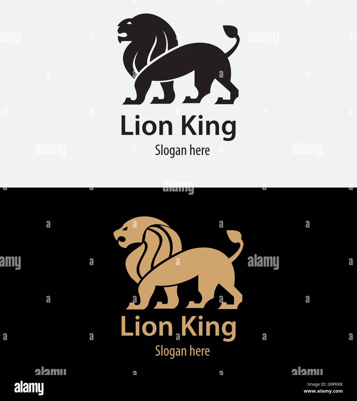 Lion logo emblème modèle. Vector illustration. Illustration de Vecteur