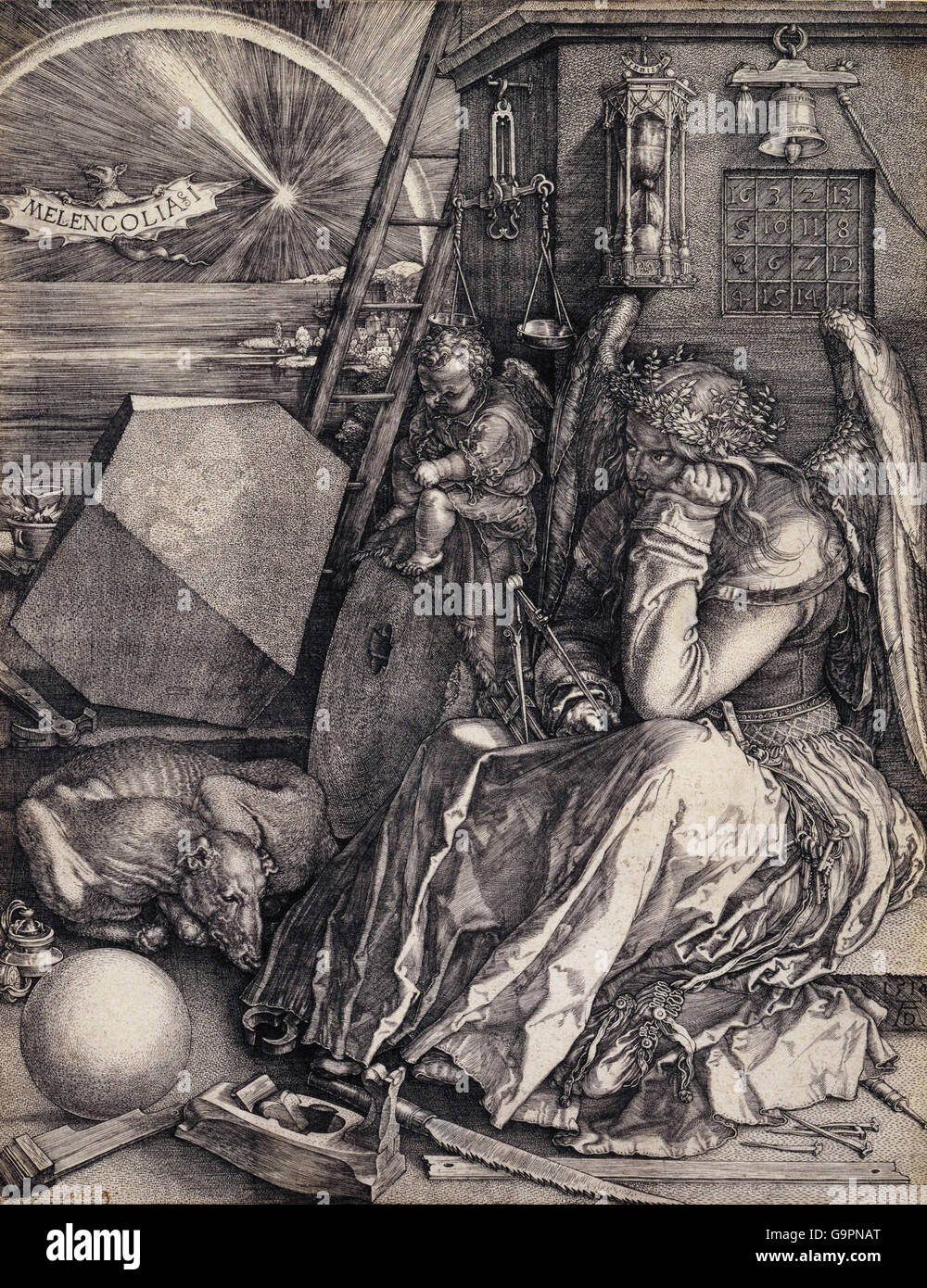 Albrecht durer - Melancolia I Banque D'Images