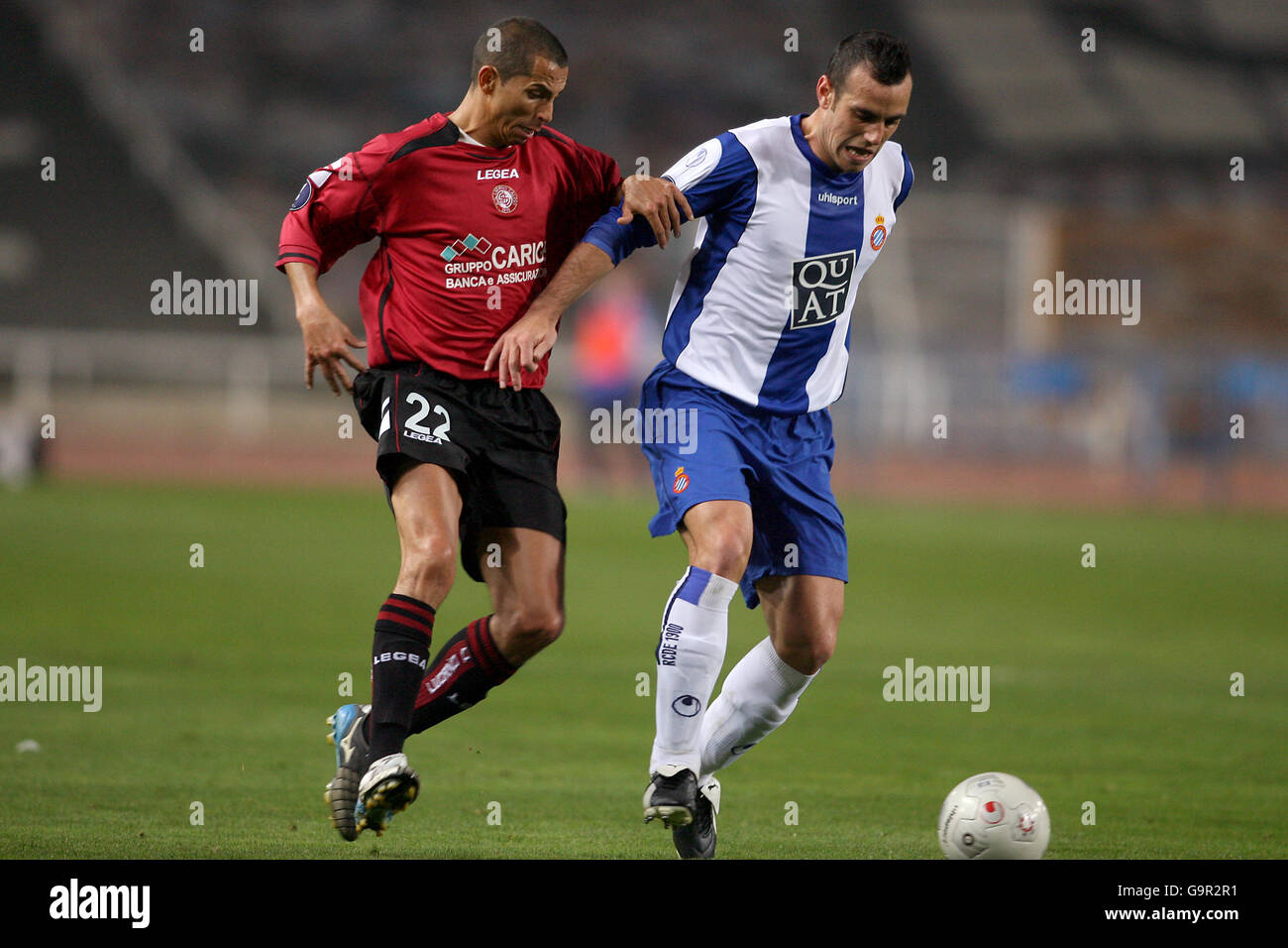 Football - Coupe de l'UEFA - Ronde de 32 - deuxième manche - Espanyol v Livourne - olympique de Montjuic Banque D'Images