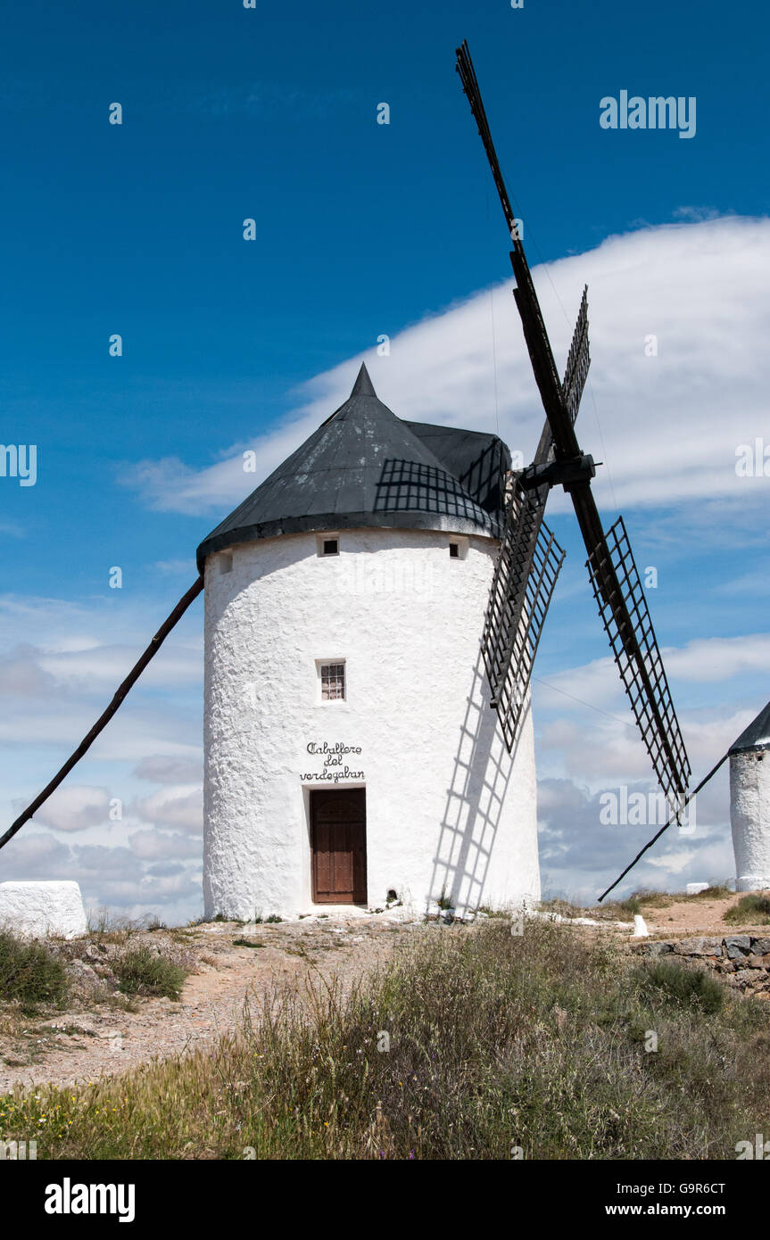 Don Quichotte les moulins à vent à Consuegra Espagne Banque D'Images