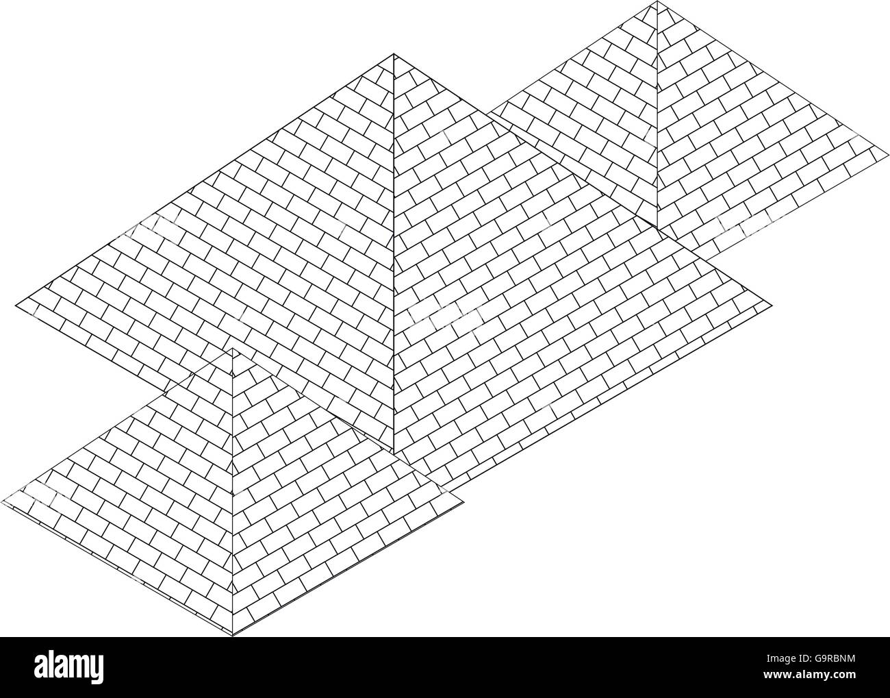 Pyramide Egypte isométrique Illustration de Vecteur