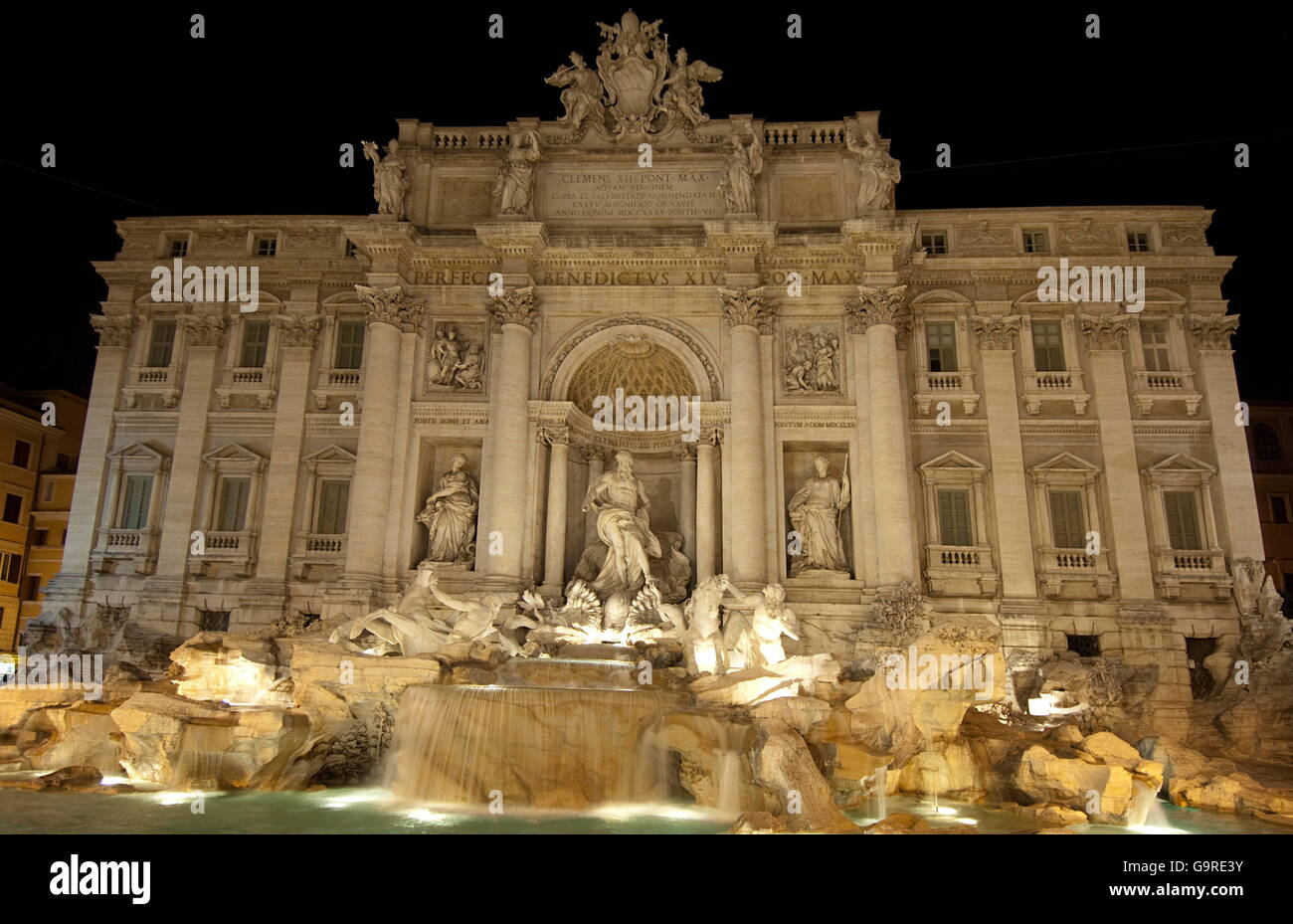 Fontaine de Trevi, Rome, Latium, Italie / Fontana di Trevi, l'architecte Nicola Salvi Banque D'Images