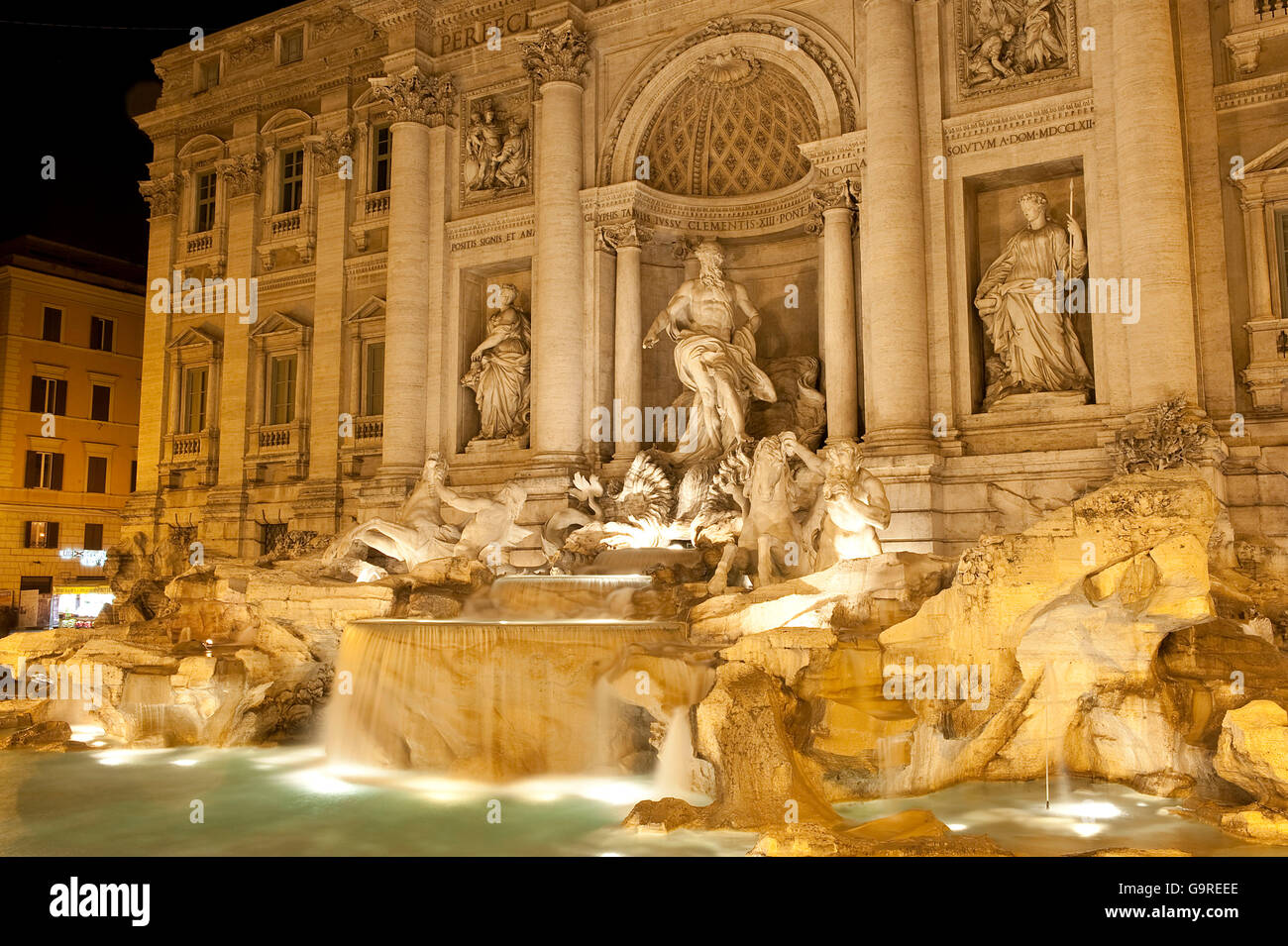 Fontaine de Trevi, Rome, Latium, Italie / Fontana di Trevi Banque D'Images