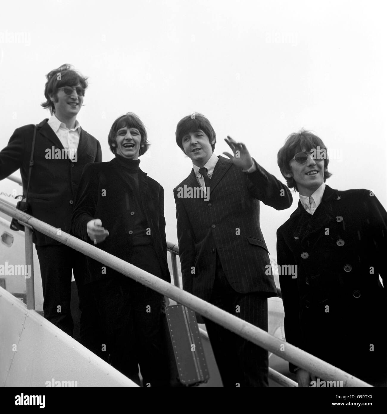 Beatles off pour faire face à la musique Banque D'Images
