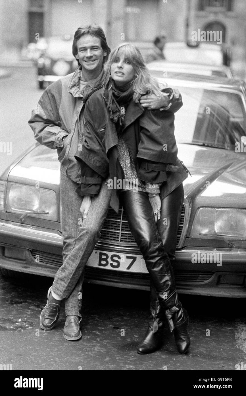 Barry Sheen.Barry Sheen avec son épouse, le modèle Stephanie McLean.Aujourd'hui, Barry a annoncé sa retraite de la course de moto après 16 ans Banque D'Images