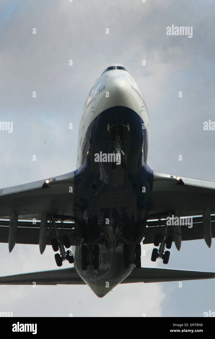 Le Boeing 747 de British Airways prend son décollage à Heathrow. Banque D'Images