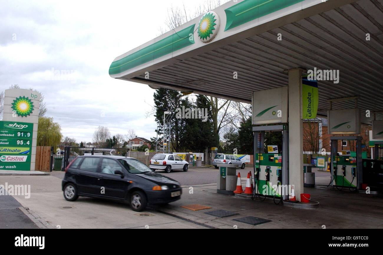 Garage BP Banque D'Images