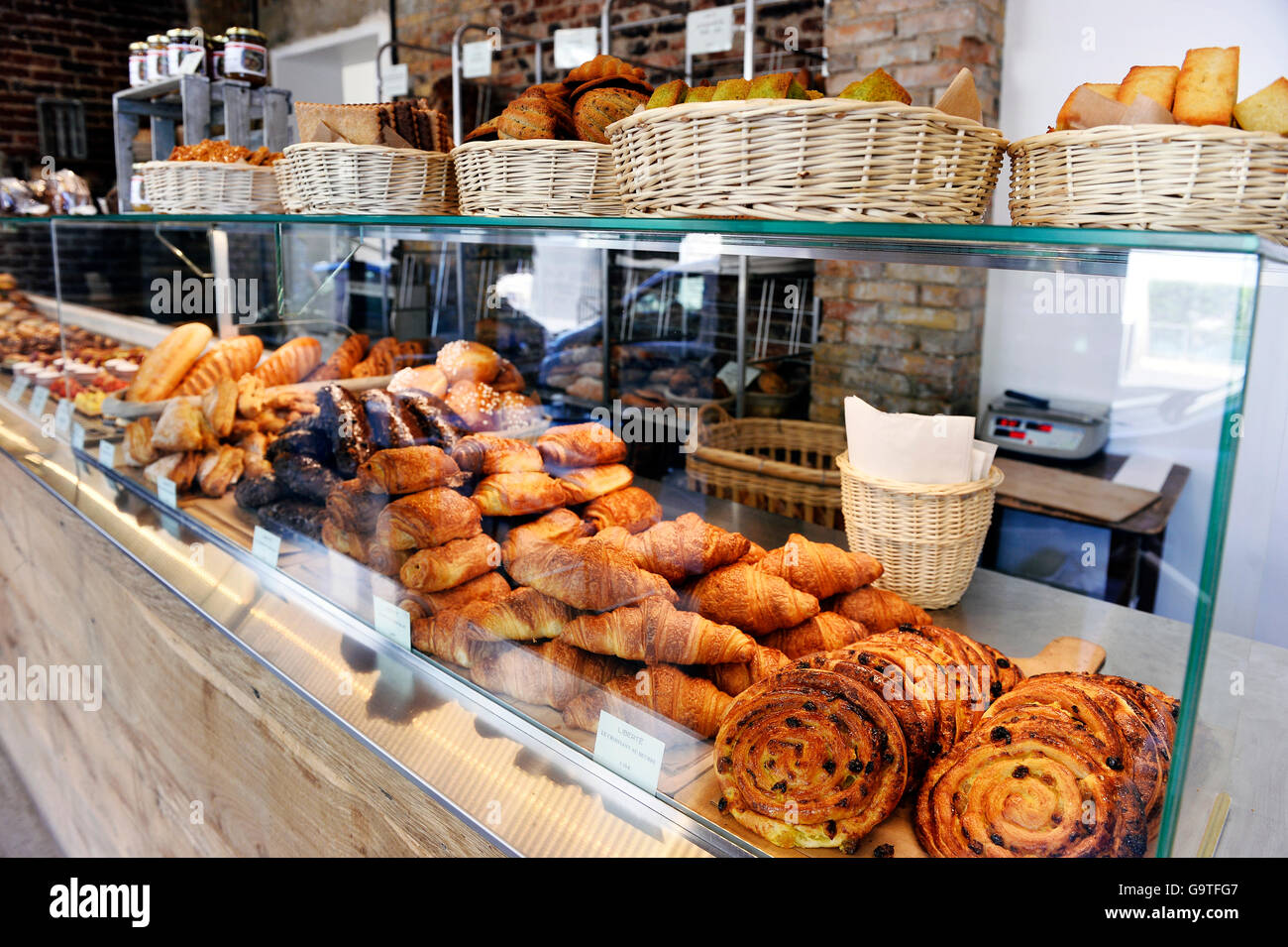 Boulangerie Française, Paris 20ème, Paris Banque D'Images