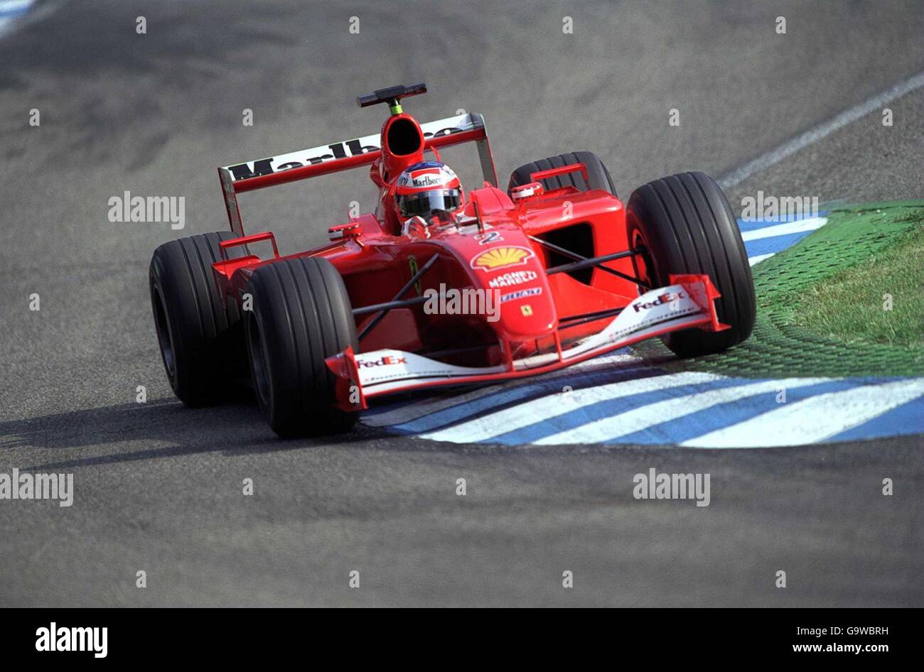 Course automobile Formula One - Grand Prix d'Allemagne - qualification. Rubens Barrichello, Ferrari Banque D'Images