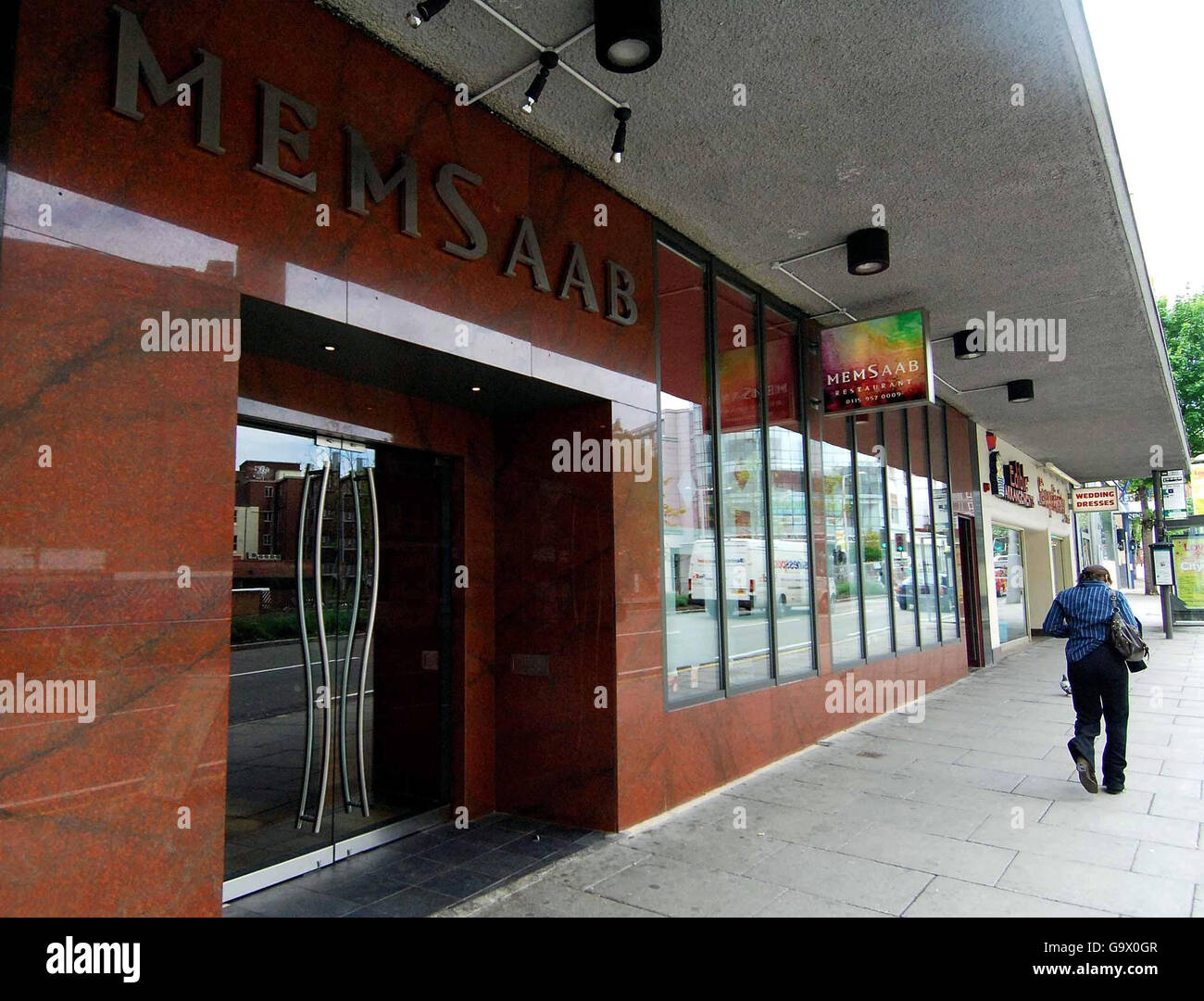 Une vue générale du restaurant indien MemSaab à Maid Marion Way, Nottingham, après que le présentateur de télévision Chris Tarrant ait été arrêté pour soupçon d'assuralt au restaurant. Banque D'Images