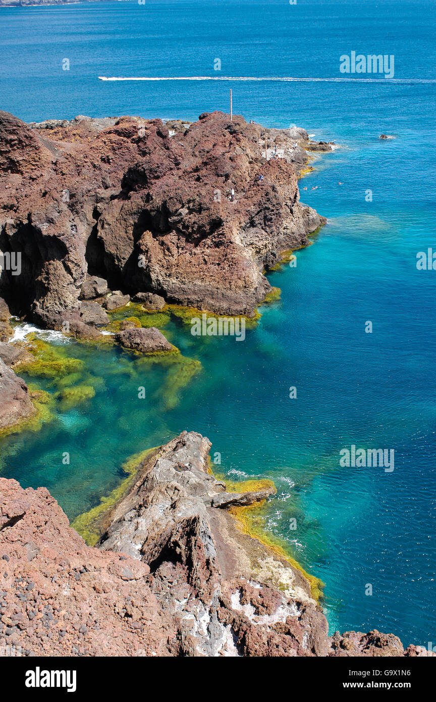 La falaise, haute côte, Tenerife, Espagne, Canaries, l'Europe Banque D'Images