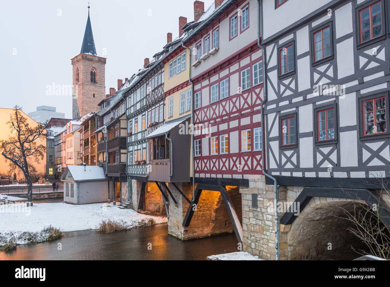 Erfurt Kraemerbruecke Banque D'Images