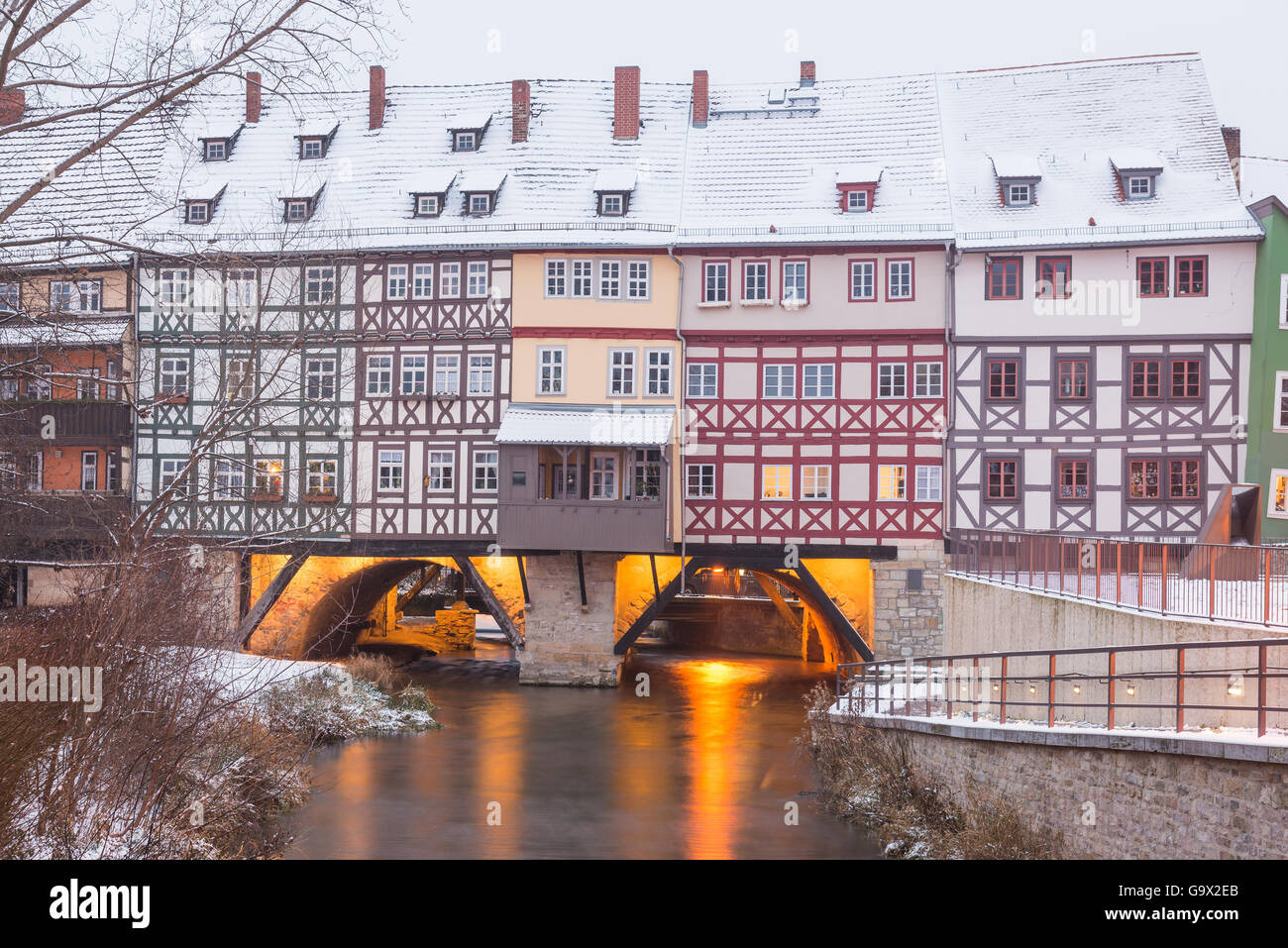 Erfurt Kraemerbruecke Banque D'Images