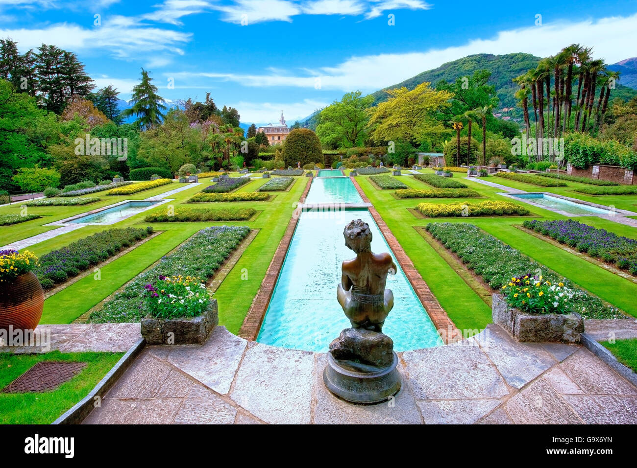 Jardins de la villa Toronto dans le Lac Majeur Banque D'Images