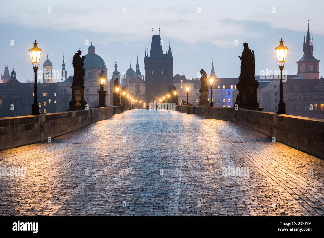 Le Pont Charles, Prague - République Tchèque Banque D'Images