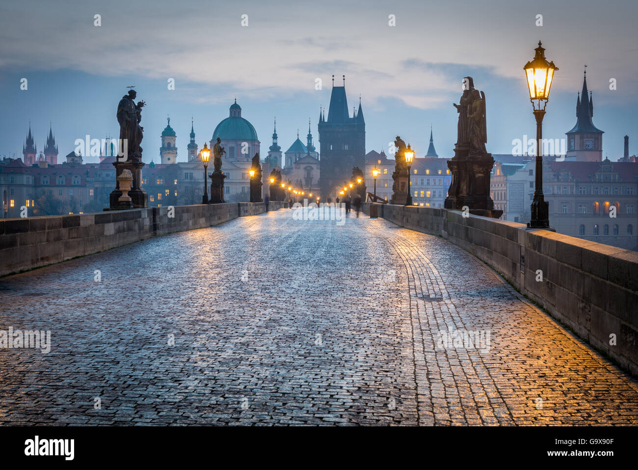 Le Pont Charles, Prague - République Tchèque Banque D'Images