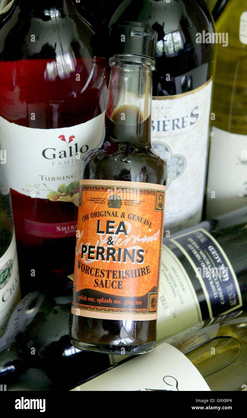 Sauce Worcestershire de Lea & Perrins. Banque D'Images
