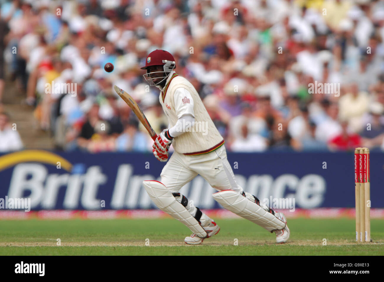 Cricket - npower troisième test - Angleterre / Antilles - deuxième jour - Old Trafford. Brit Insurance Board Banque D'Images