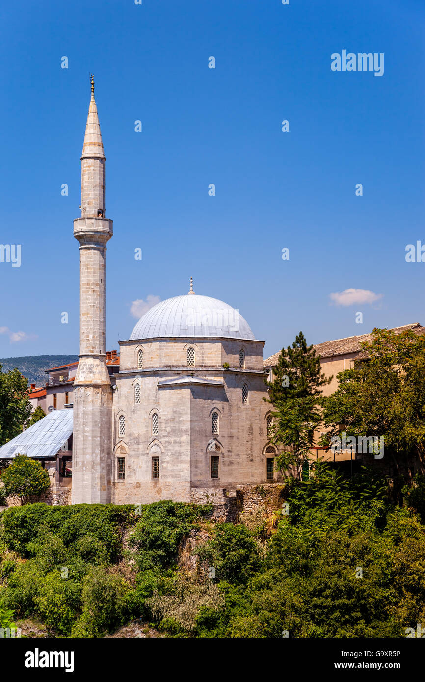 Koski Mehmed Pacha Mosquée à Mostar en Bosnie-Herzégovine. Banque D'Images