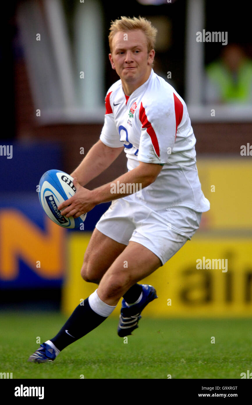 Rugby Union - Barclays Churchill Cup 2007 - Angleterre Saxons / USA - Edgeley Park.Shane Geraghty, Saxons d'Angleterre Banque D'Images