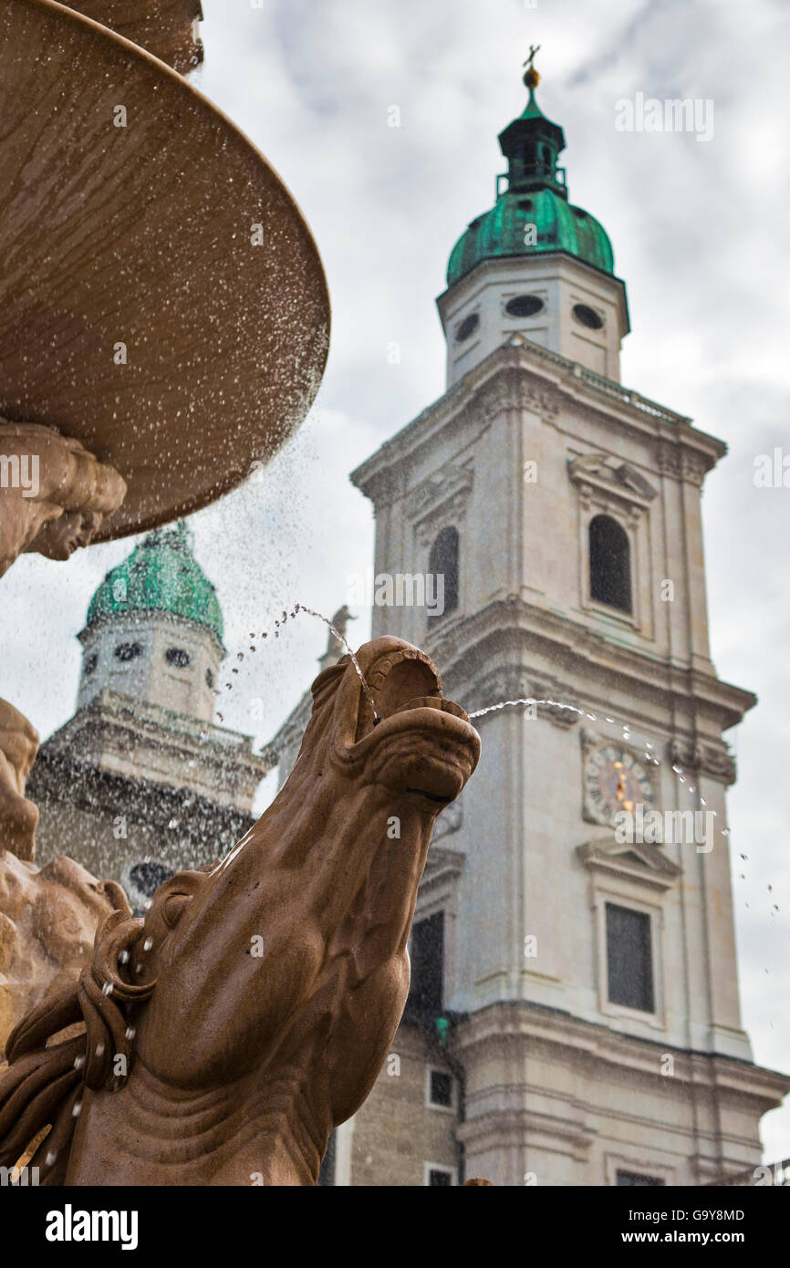 Cathédrale de Salzbourg, la ville de Salzbourg, Salzbourg, Autriche, Europe Banque D'Images