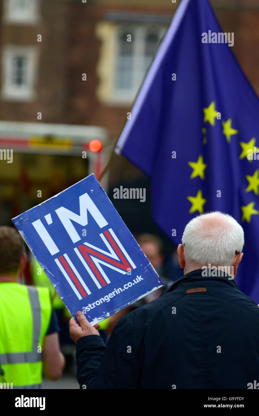 Londres, Royaume-Uni. 2 juillet, 2016. Quelque 30 000 personnes rejoindre la marche pour l'Europe à partir de Park Lane à la place du Parlement pour protester contre l'Brexit. Credit : PjrNews/Alamy Live News Banque D'Images