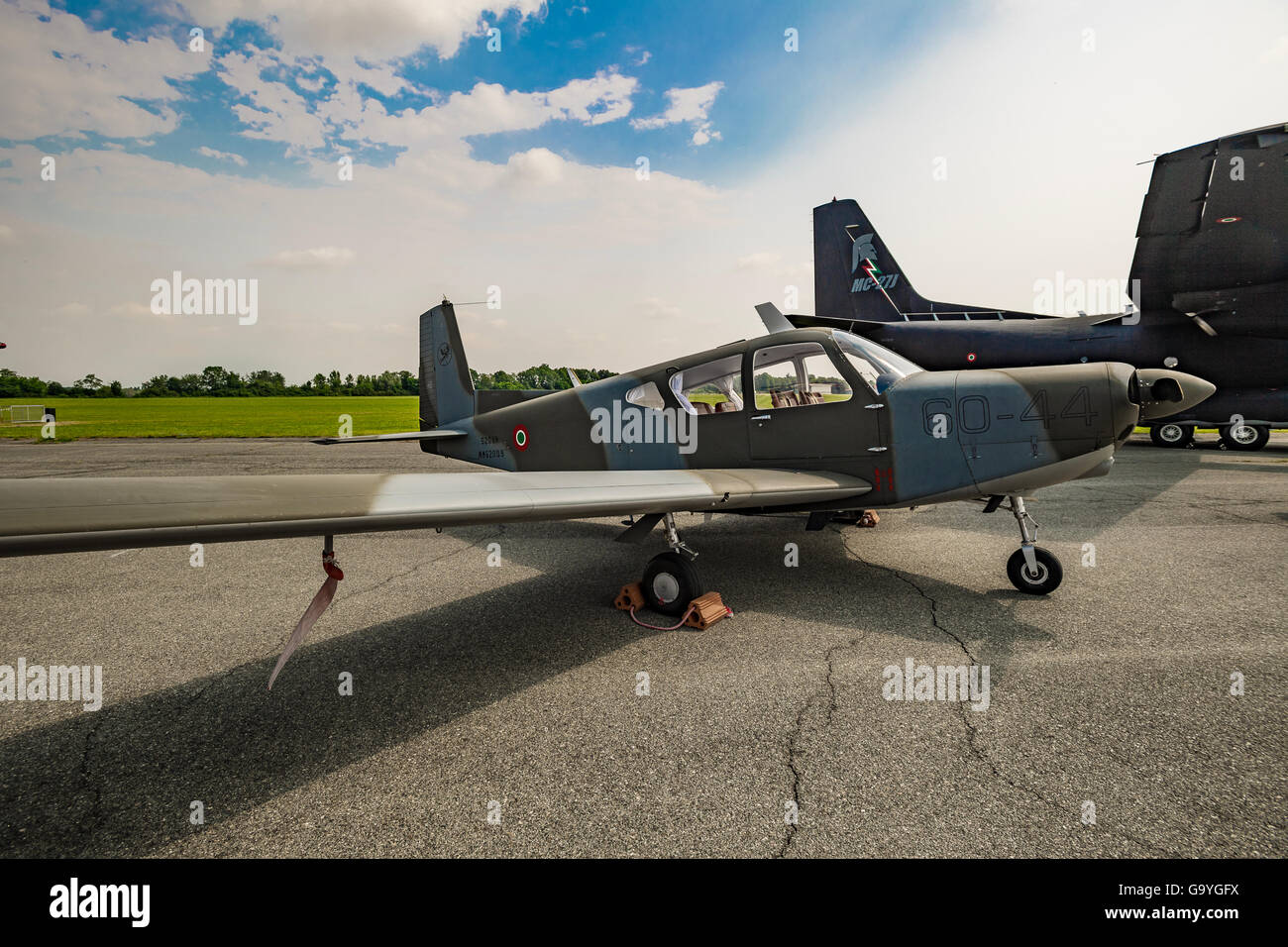 Italie Turin Collegno Aereoclub 2 Juillet 2016 L'événement de l'aéroport Centennial Torino Aeritalia - 1916/2016 -aereo Fiat g - 46- i - Crédit : aeka Realy Easy Star/Alamy Live News Banque D'Images