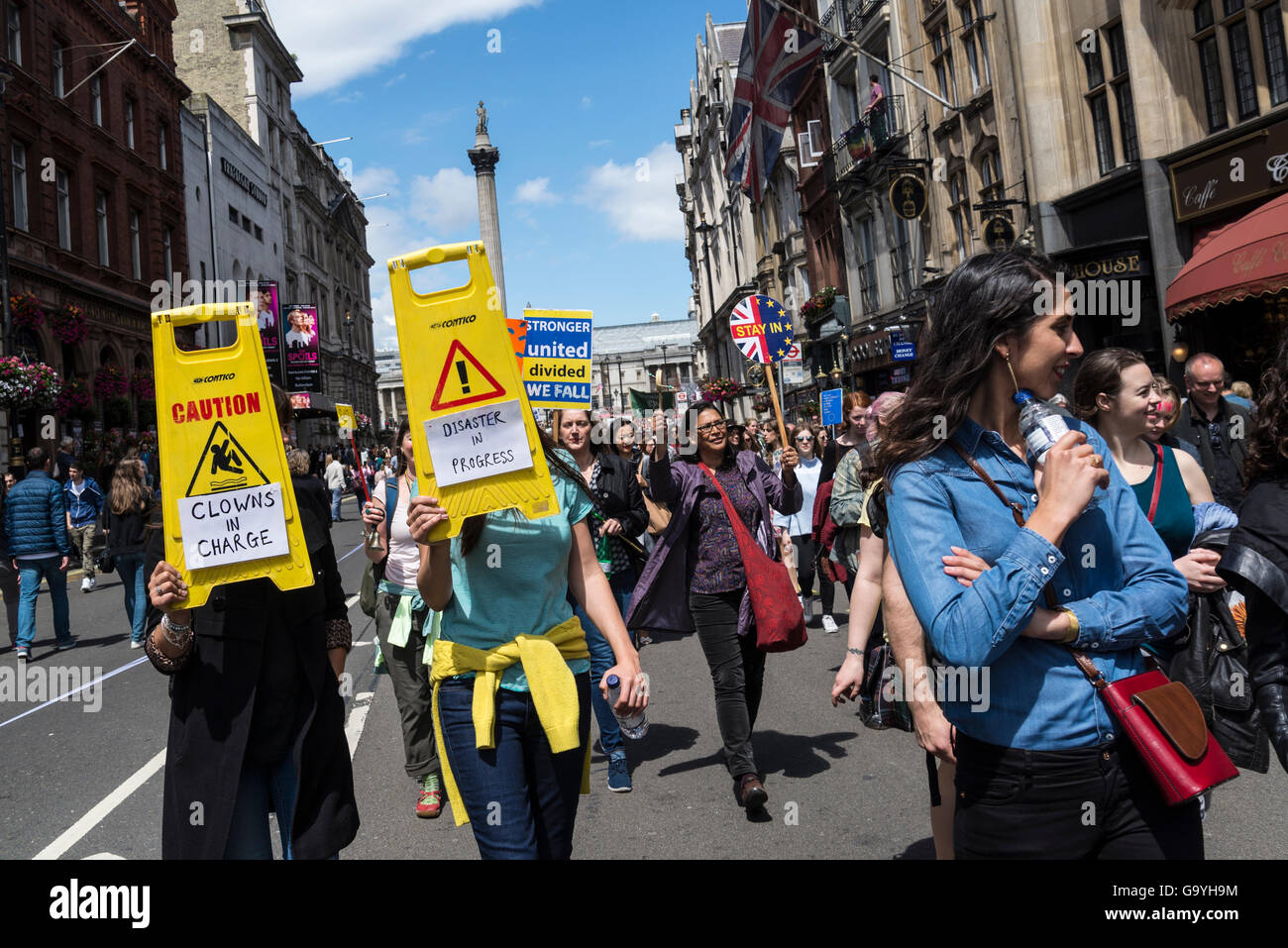 Pour l'Europe, Anti-Brexit mars protestation, Londres, UK, 02/07/2016 Banque D'Images